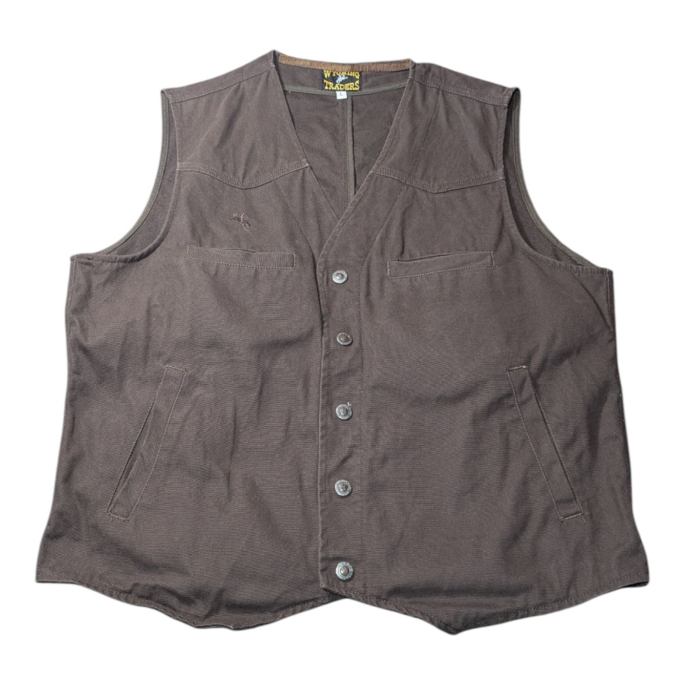 Wyoming Traders Mens Canvas Conceal Carry Colorado Vest Size L EUC